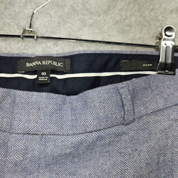 Banana Republic Womens Blue Ryan Dress Pants Size 10 Wool Office Professional - Picture 8 of 10